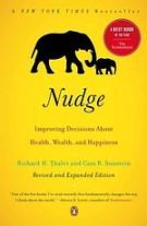 the book cover for nudge, featuring an elephant and its child's head