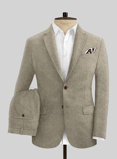 Grant an ultimate treat for the summer with our Italian Prato Brown Sharkskin Linen Suit. Meanwhile, preserve the serene charm with a pure linen fabric, which offers a crisp, tenuous texture and gorgeously smooth feel with a solid brown hue. Plus, flare up the spark to the conventional closet with impeccable tailoring, presents ultra-clean cuts and shapely fits to hold the figure closer to flaunt the impressive silhouette. Therefore, vote for this work- appropriate that won’t have you drenched i Brown Tweed Suit, Grey Tweed Suit, Peaky Blinders Suit, White Linen Suit, Herringbone Tweed Jacket, Green Velvet Jacket, Harris Tweed Jacket, Royal Blue Suit, Tweed Pants