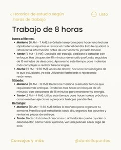 a poster with the words trabjo de 8 horas in spanish and english