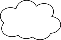 a black and white drawing of a cloud