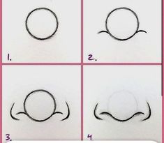 four different ways to draw a cat's tail with the help of a pencil