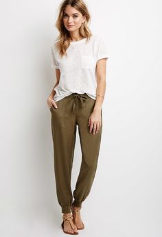 Pantalones bombacho mujer Jogger Outfit, Adrette Outfits, Jogger Pants Outfit, Joggers Outfit, Looks Street Style, Forever 21 Pants, Pants Women