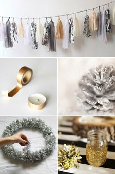 the collage shows different types of decorations and items that can be used to decorate