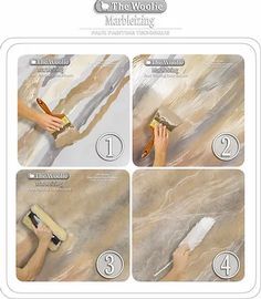 how to paint marble walls with step by step instructions