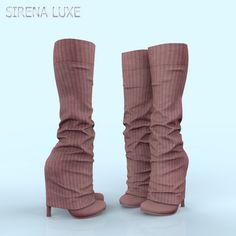 Second Life Marketplace - Socks Heels Chloe Outfit, Socks Heels, Beige Socks, Cc Clothes, Mesh Heels, Sims 4 Dresses, Socks And Heels, Sims 4 Houses, Roblox Roblox