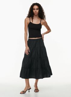 MARS SKIRT Flare Top, Tiered Maxi Skirt, Wardrobe Inspiration, Denim Leggings, Tier Skirt, Romper With Skirt, Tiered Skirt, Leggings Fashion, Ladies Day