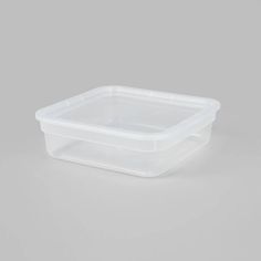 a plastic container on a gray background