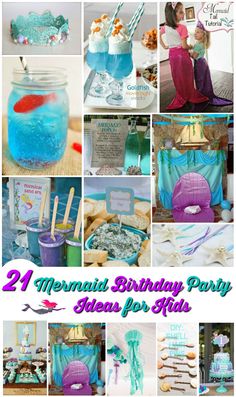 Party Ideas For Girls, Mermaid Birthday Party Ideas, Aqua Party, Birthday Party Ideas For Kids, Party Ideas For Kids, Star Wars Birthday Party