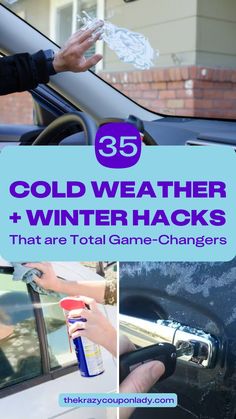 Before planning those cold weather outfits or cold weather recipes, you'll need these cold weather hacks this winter. Dealing with the cold weather, snow, and ice can be unpleasant... unless you have these cold-weather tips, winter car hacks, home hacks, and more. We'll show you life hacks like how to care for your winter boots and sweaters, how to thaw a frozen lock, and how to warm your house a bit more while saving money. The Krazy Coupon Lady has you covered! #coldweathertips #winterhacks