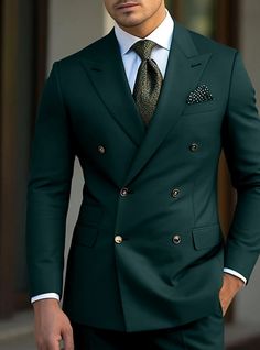 Wedding Suits Men, Wedding Men, Mens Suits, Green, Art