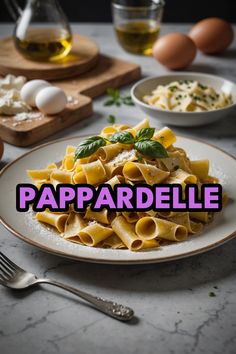 A photo of a  Pappardelle which is a type of Homemade pasta Homemade Pappardelle, Pappardelle Recipe