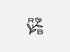 the letter b is made up of leaves and flowers