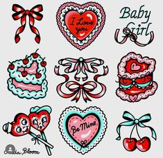 valentine's day stickers for the baby girl