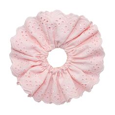 Eyelet Scrunchie in Cherry Blossom Cute Scrunchies Ideas, Eyelet Scrunchies, Scrunchie With Bow, Fancy Maxi Dress, Cute Scrunchies, Curly Hair Brush, Oak Meadow, Midsummer Dream, Bow Scrunchie