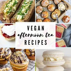 vegan afternoon tea recipes collage