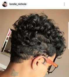 Very beautiful texture & curls. Pixie Haircut Fine Hair Round Face, Curly Pixie Wigs For Black Women, Pixie Curls Frontal Wig Hairstyles, Short Hair Style For Black Women With Round Faces, Curly Mohawk Quick Weave Hairstyles, Ruisenna Glueless Short Curly Pixie Cut Human Hair Wig, Texture Curls, Pixie Hairstyles For Black Women, Black Pixie Haircut