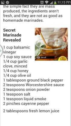 the recipe for making lemonade is shown in this screenshoter's screen shot