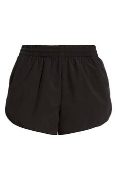 Teeming with sporty allure, these nylon-enriched shorts feature a breathable mesh lining and a tonal logo at one leg etched in textured lettering. 1" inseam, 34" leg opening, 14" front rise, 14" back rise (size XL) Elastic waist with internal drawcord Side-seam pockets; back zip pocket Mesh lining 70% polyester, 30% nylon Machine wash, line dry Imported Women's Designer Clothing Athleisure Athletic Shorts With Functional Drawstring For Streetwear, Nylon Activewear For Workout With Short Inseam, Nylon Athleisure Activewear With Short Leg, Nylon Athleisure Shorts For Training, Nylon Athleisure Training Shorts, Athleisure Nylon Athletic Shorts For Workout, Athleisure Athletic Shorts With Elastic Side Panels, Nylon High-waisted Shorts For Athleisure, Nylon Running Bottoms With Functional Drawstring