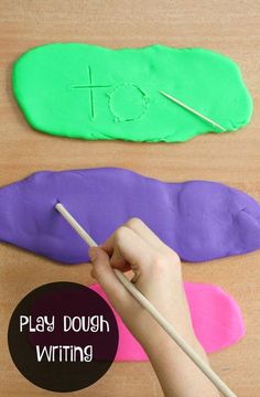 play dough writing for kids to practice letter formation and spelling with the help of an artist