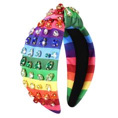 PRICES MAY VARY. ღ Pride Headbands: Celebrate the Pride Month with our LGBTQ rainbow headbands to share your pride and show the world that love is love! Our collection of Pride Hair Accessories features wide top knot headband accent with rainbow heart, beaded lightning, enamel win gesture and pride flag charms, and shimmering colorful crystal gemstone embellished. The perfect Pride Month accessory for anyone wanting to proudly express your love and support for the LGBTQ+ community ღ Rainbow Acce Pride Hair, Rainbow Accessories, Pride Heart, Rainbow Headband, Lgbtq Rainbow, Heart Headband, Rainbow Outfit, Rainbow Jewelry, Top Knot Headbands