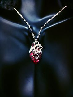 Bleeding Heart Necklace, Anatomical Heart, Gothic Jewelry, Gothic Necklace, Blood, Red, Y2K Jewelry, Y2K Necklace - Etsy Heartagram Jewelry, Hypoallergenic Heart Shaped Metal Necklace, Hypoallergenic Heart-shaped Metal Necklace, Red Heart-shaped Hypoallergenic Jewelry, Red Hypoallergenic Heart-shaped Jewelry, Red Metal Heart Necklace As A Gift, Red Heart-shaped Nickel-free Necklace, Red Heart-shaped Sterling Silver Necklace, Heart Jewlery