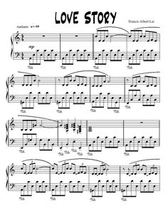 love story sheet music for piano