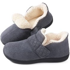 PRICES MAY VARY. Size tips: Slipper runs one size small due to thick memory foam. If you wear a size 8/8.5 in regular house shoes, a size 9 will likely fit you best (wide or swollen feet get a size 10). Any Zizor shoes problem, please feel free to contact us. As parents age, it becomes harder and harder to perform tasks such as doing up buttons and tying laces. Zizor adjustable house shoes for elderly seniors, makes daily tasks of wearing the slipper much easier, also keeps feet warm and comfy. Party Heels, Winter Snow Boots, Fur Boots, House Shoes, Winter Boots Women, Womens Fleece, House Slippers, Mens Slippers, Velcro Straps