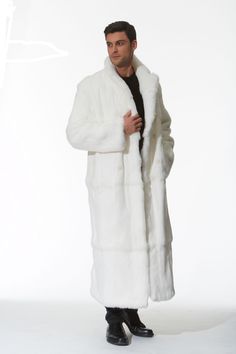 Men's White Fur Coat - Natural White Rabbit -Double BreastedFur Content: Natural White Rabbit. Fur Origin: China. Length: 54".Side Seam Pockets. Button closure. Available in sizes 40 - 58. Call if you dont see your size.$1,495.00 – $1,795.00https://www.madisonavenuemalls.com/shop/furs/rabbit/rabbit-coat/mens-white-fur-coat-natural-white-rabbit-double-breasted/ Fur Coat White, Fur Coat Men