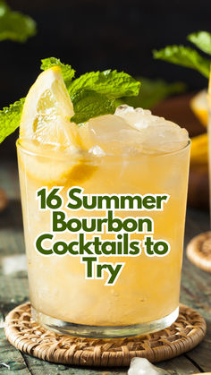 Summer Bourbon Cocktails To Try Burbon Drinks, Corn Whiskey, Amazing Drinks, Sweet Bourbon, Whiskey Recipes