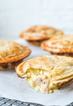 some food is sitting on a cooling rack