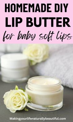 Makeup & Beauty // DIY lip butter. Whipped Lip Butter, Diy Honey Lip Gloss, Diy Lip Oil Recipe, Lip Butter Diy, Lip Butter Recipe, Remedies For Chapped Lips, Headache Balm, Whipped Soap Diy, Gloss Diy