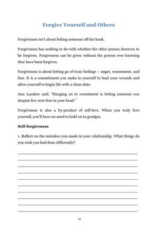 Going No Contact, Couples Therapy Worksheets, Health Worksheets, Connect With Yourself, Relationship Worksheets, Marriage Therapy, Face Your Fears, Forgive Yourself