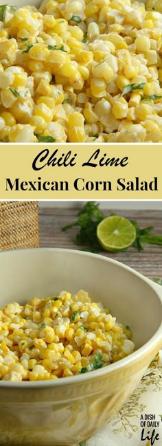 mexican corn salad with cilantro and lime