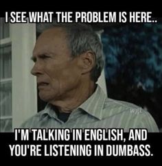 an older man is talking to someone in front of a window with the caption i see what the problem is here