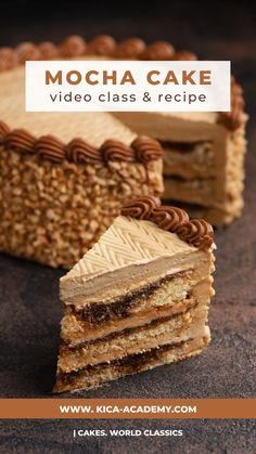 mocha cake video class and recipe