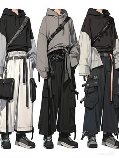 Men Outfits Drawing Reference, Oc Clothing Ideas Male, Edgy Outfits Male, Outfit Designs Male, Pants Art Reference, Guy Clothes Drawing, Male Outfits Drawing Reference, Anime Outfits Men, Clothes Design Male