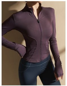 Lululemon Define Jacket Outfit Ideas, fall fashion, workout fits Yoga Jacket, Style Sportif, Sleeve Pattern, Mock Neckline, Exercise Fitness, New Tops, Looks Vintage, Sleeves Pattern