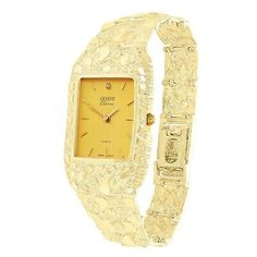 Find ideas๏ฟฝand inspiration for 10k Yellow Gold Nugget Bracelet Link Wrist Watch Geneve with Diamond 7.5-8 54g, luxury watches Nugget Bracelet, Bracelet Wrist, Gold Nugget, Watch Bracelet, Diamond Watch, Luxury Watches, Amazing Jewelry, Bracelet Watch, Trendy Fashion