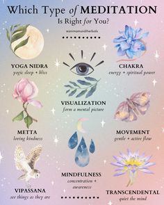 Types Of Meditation, Witch Spirituality, Yoga Mantras, Yoga Nidra, Meditation For Beginners, Healing Meditation, Chakra Meditation, Meditation Practices