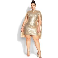 The Aurelia Dress is bound to set you on top of the best-dressed list! Change your style game with a fitted waistline that shows off your figure an all-over sequin fabrication and a mini length hemline thats perfect for a night full of fun and flair! Showstopping style has never been so easy! The beige Aurelia Dress is perfect for those special party occasions with its high neckline, form-fitting cut, mini length hemline and cape sleeves. But it's the all-over sequin fabrication that really kic Short Dresses Party, Jockstrap Men, Plus Size Cocktail Dresses, Plus Size Party Dresses, Cape Sleeves, Beige Dresses, Date Night Dresses, Chic Woman, Gold Dress