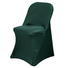 a green chair covered in a cover