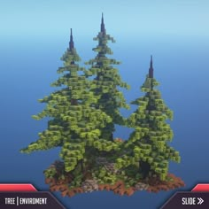 an image of a small island with trees on it