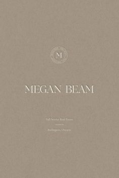 a book cover with the words megan beam in white lettering on it and an image of