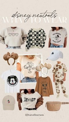 What to wear – Disney Neutrals Disneyland Aesthetic Outfit Winter, Epcot Outfit Ideas Fall, Disney Trips Outfits, Disneyland Birthday Trip, Family Disney Sweatshirts, Disney Neutral Outfits, Disney In December Outfits What To Wear, Disneyland Paris Summer Outfit, Disney Fits Aesthetic Winter