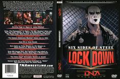 the dvd cover for wwe's six sides of steel, featuring an image of a wrestler