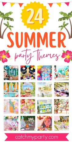 Summer Theme Party Ideas For Adults, Cookout Theme, Adult Summer Party, Summer Birthday Themes, Whimsical Words, Adult Birthday Party Themes, Summer Kids Party, Pool Party Adults, Bbq Theme