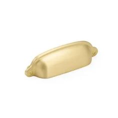 a gold door handle on a white background