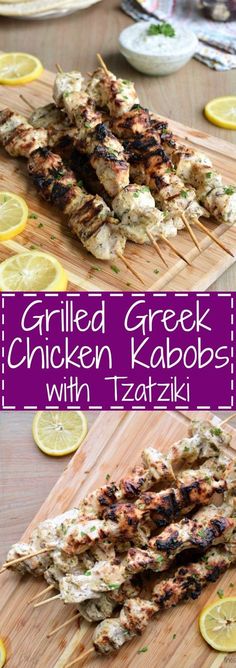 grilled greek chicken kabobs with tzatzka