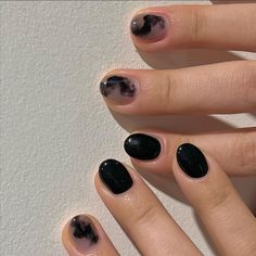 Black Nails Marble, Rock Nails, Nails Marble, Trendy Nail Designs, Mens Nails, Goth Nails, Minimal Nails, Work Nails