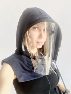 "🏅Aakasha Featured in Forbes , HuffPost ,THEWHOot \"A designer from Sofia, Bulgaria, makes hoodie shields that zipper into place and \"make you feel totally comfortable and secure while going out.\" Subscribe for Aakasha Newsletter for Special Offers and Promo Codes Paste this link below in your browser http://eepurl.com/dvUKiz Now FREE EXPRESS SHIPPING to the U.S. for orders over 35$* ♥ All my orders ship EXPRESS only >> buy your piece today & have it within 1-3 days upon shipping Al Hood Mask, Face Mask Design Ideas, Linen Harem Pants, Pink Baseball Cap, Sofia Bulgaria, Face Mask Design, Full Face Mask, Mascara Facial, Face Protection